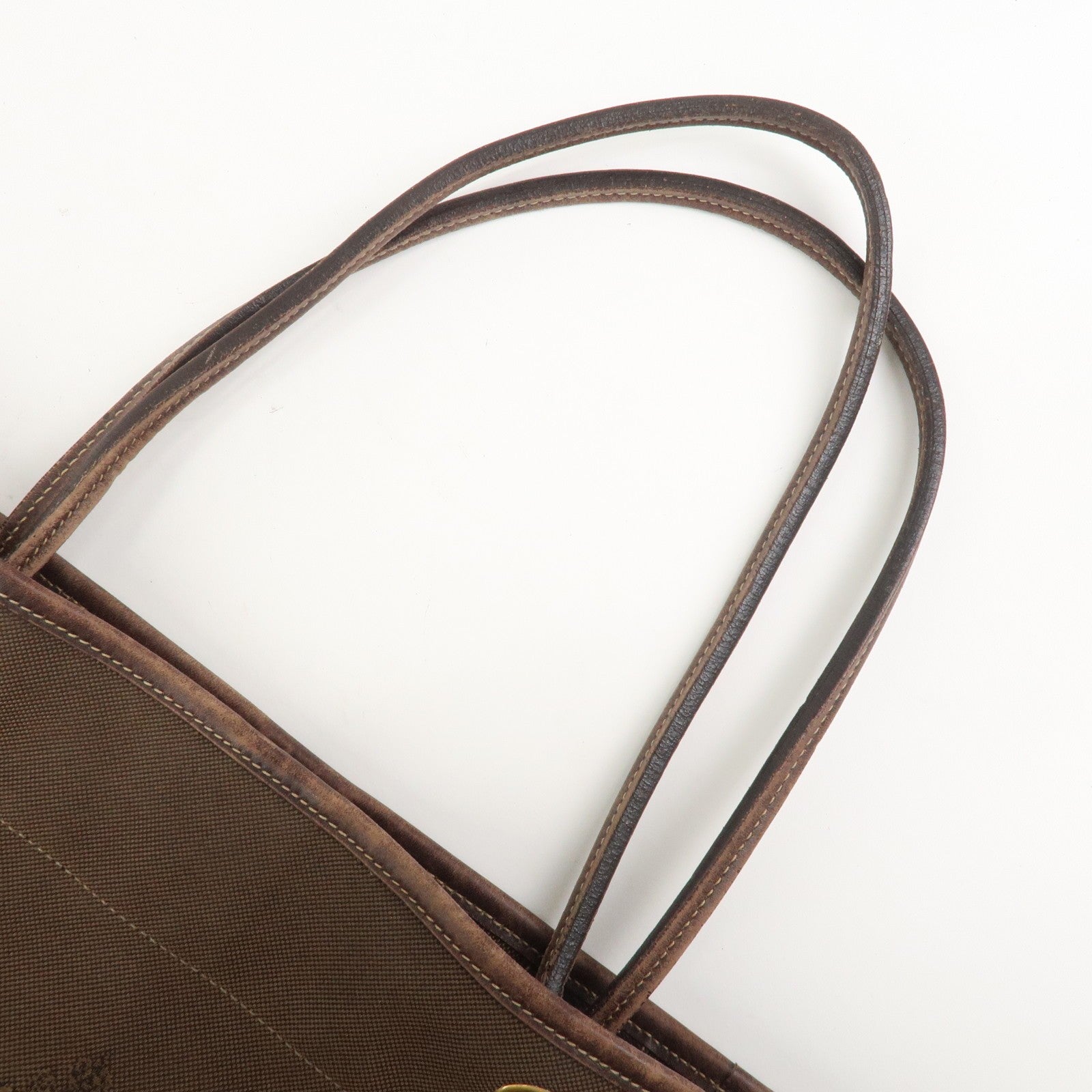 Prada Tote Bag - Brown, Jacquard Canvas, Leather