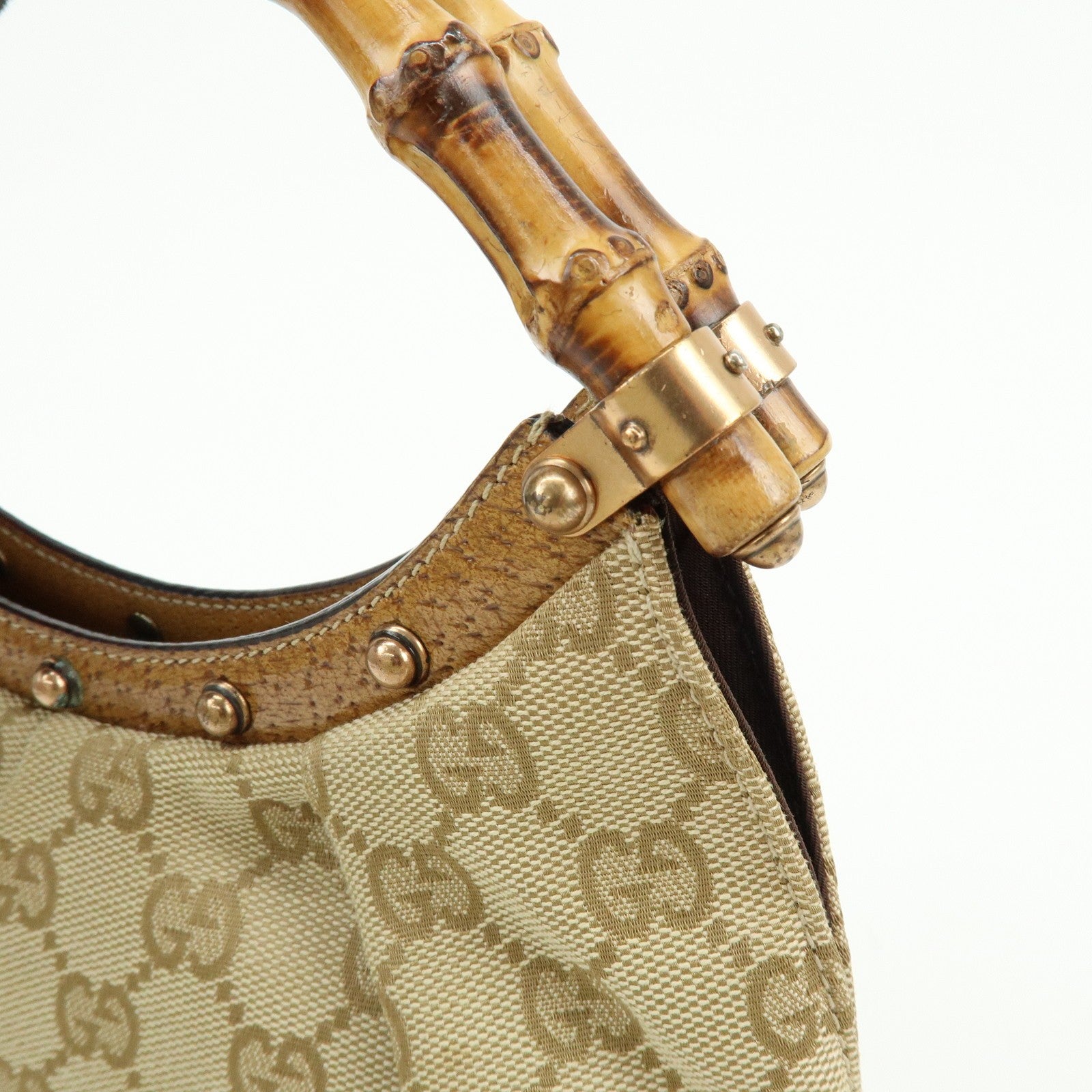 Gucci Tote Bag - Beige, GG Canvas and Leather 
