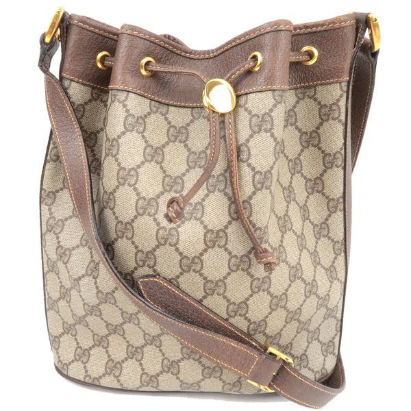 Gucci Sherry Line Bucket Shoulder Bag - Beige, GG Plus Leather