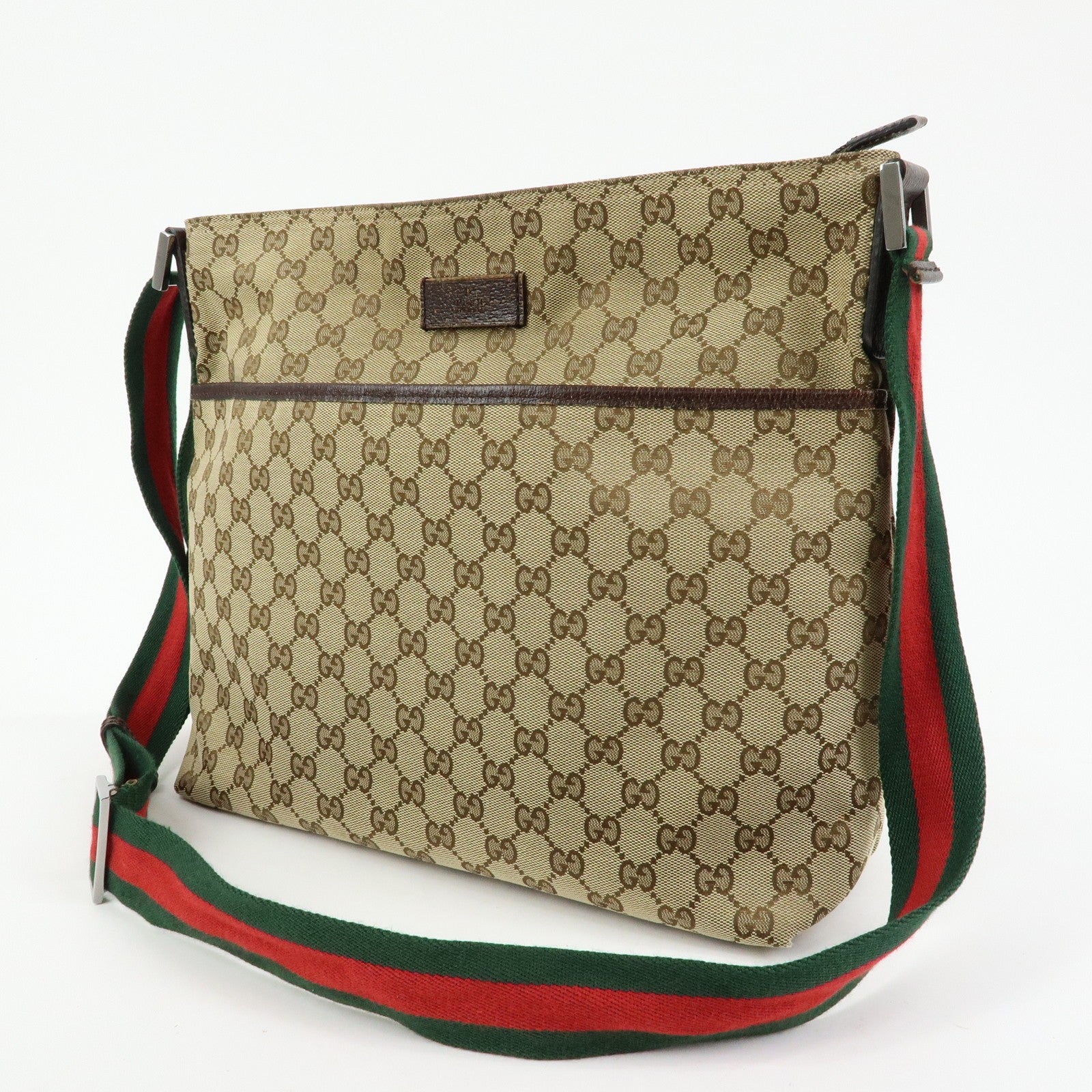 Gucci Shoulder Crossbody Bag - Beige, GG Canvas, Leather