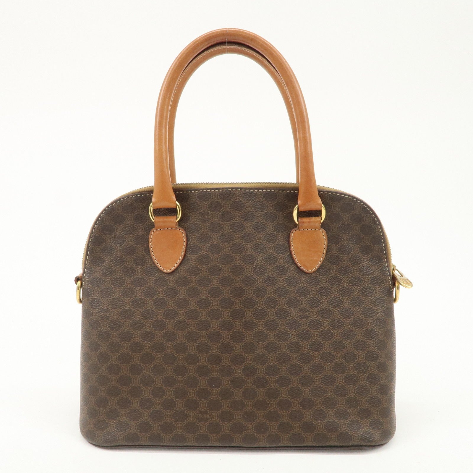 Celine Macadam Hand Bag - Brown, PVC Leather