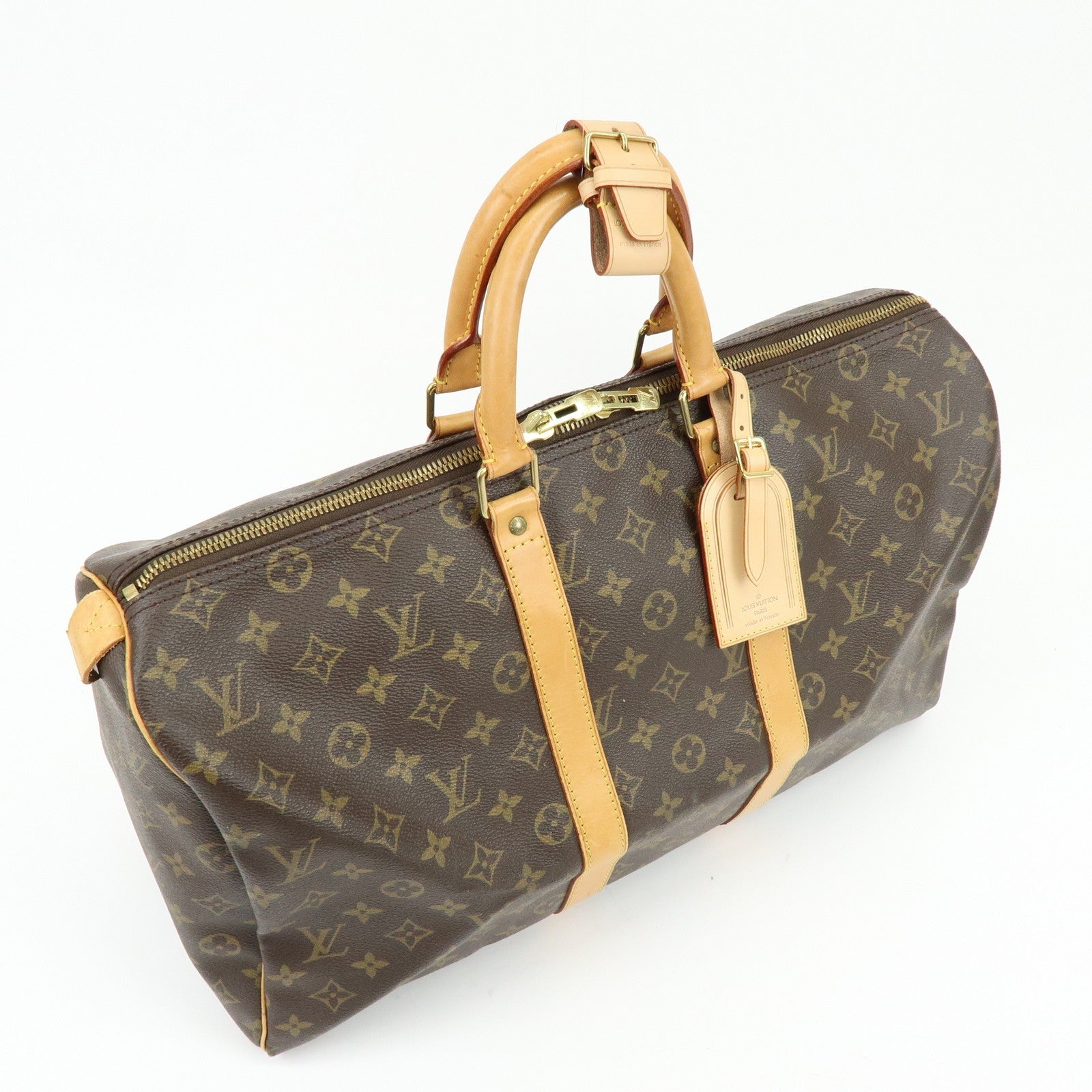 Louis Vuitton Monogram Keep All 45 Boston Bag - Brown, Monogram Canvas