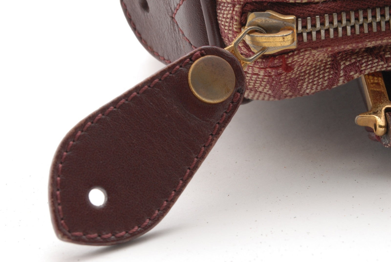 Christian Dior Trotter Handbag - Bordeaux, Canvas and Leather