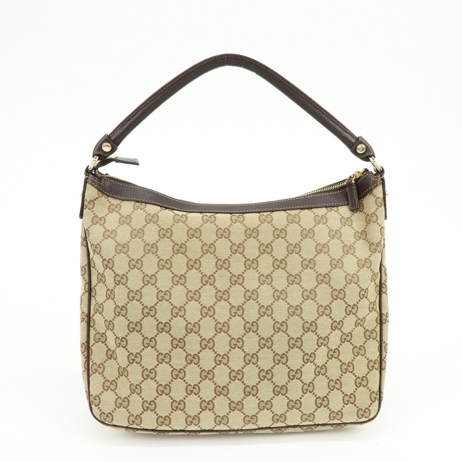 Gucci Shoulder Bag - Beige, Canvas Leather 