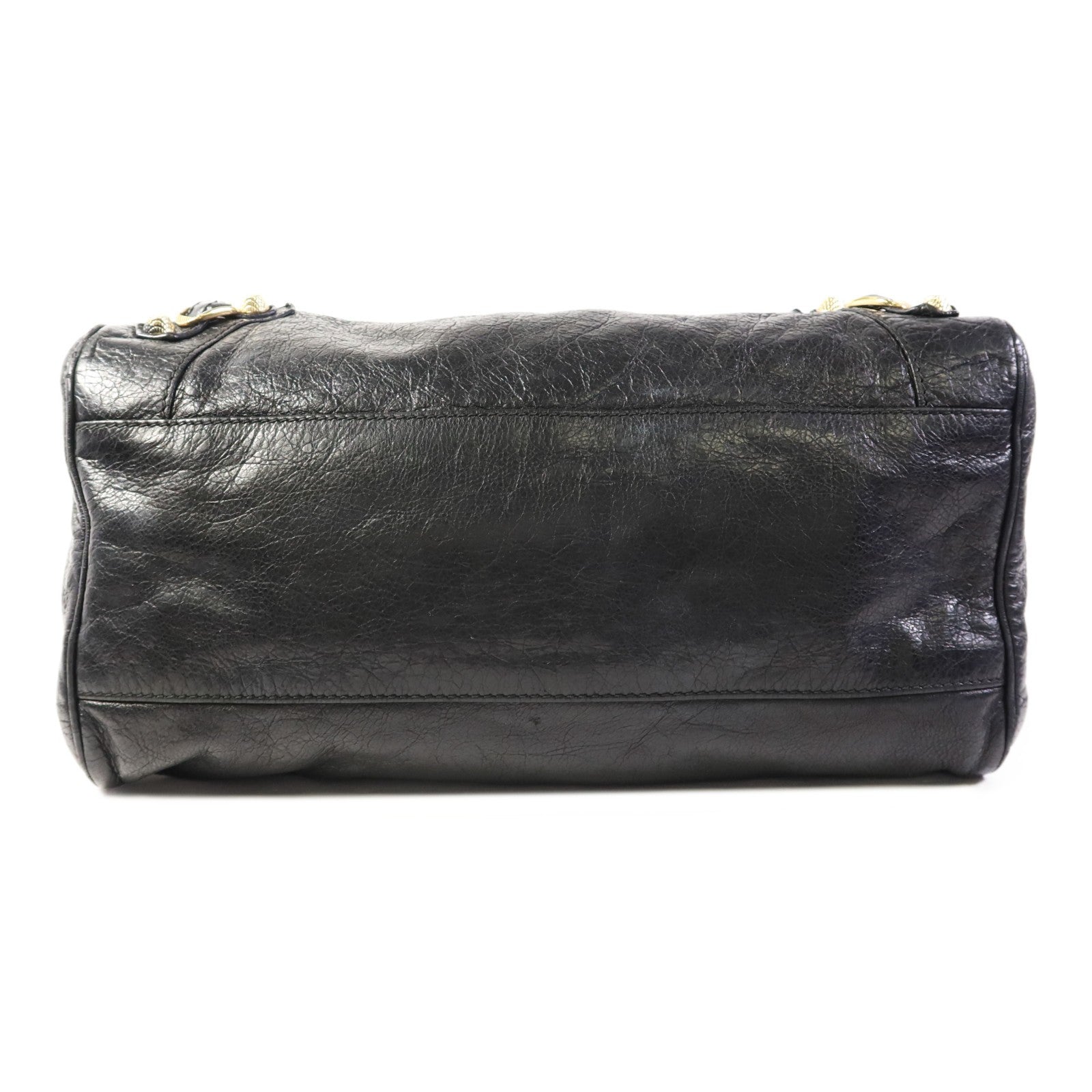 Balenciaga GHW Giant Velo 2 Way Shoulder Bag - Black, Calfskin Leather 