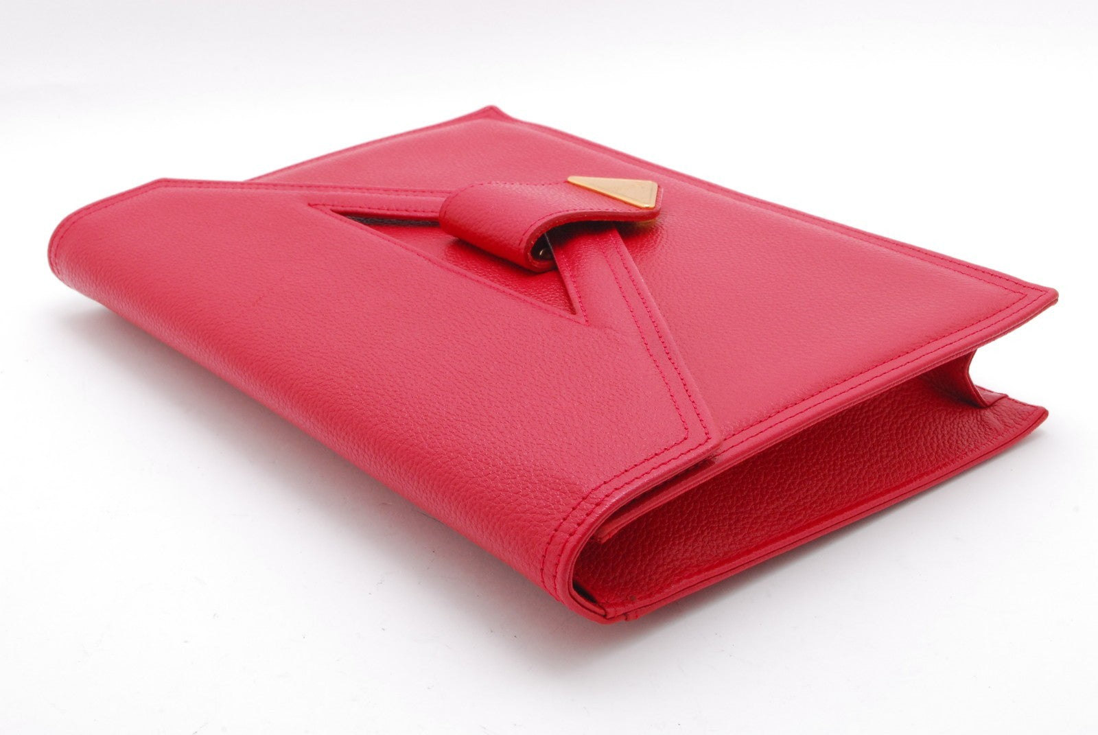 Saint Laurent Yves Clutch Bag - Red, Leather 