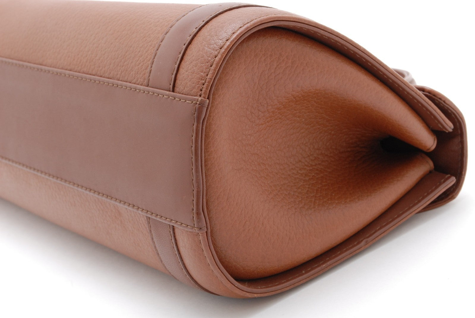Burberry Burberrys Top Handel Handbag - Brown, Leather