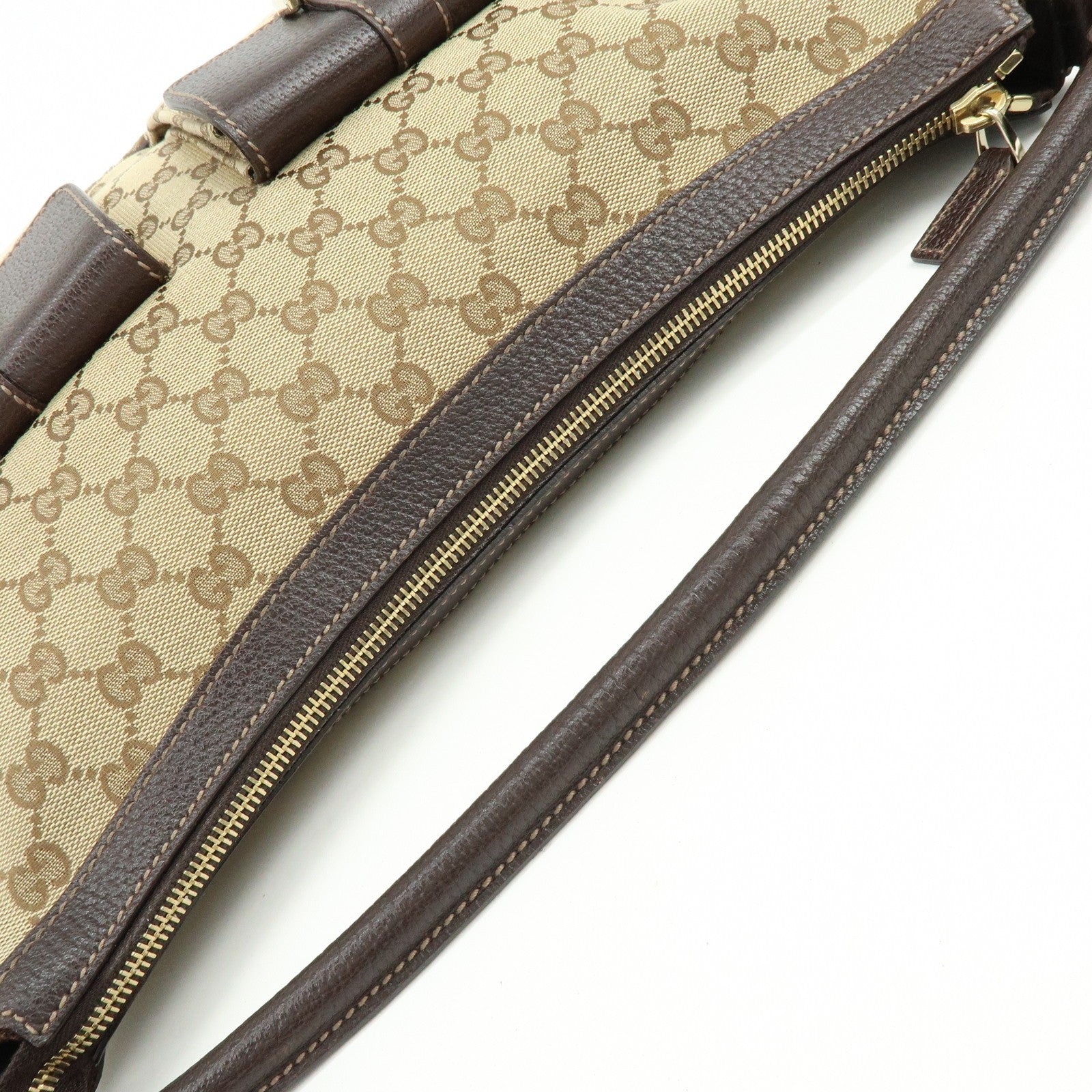Gucci Shoulder Bag - Beige, Canvas Leather 