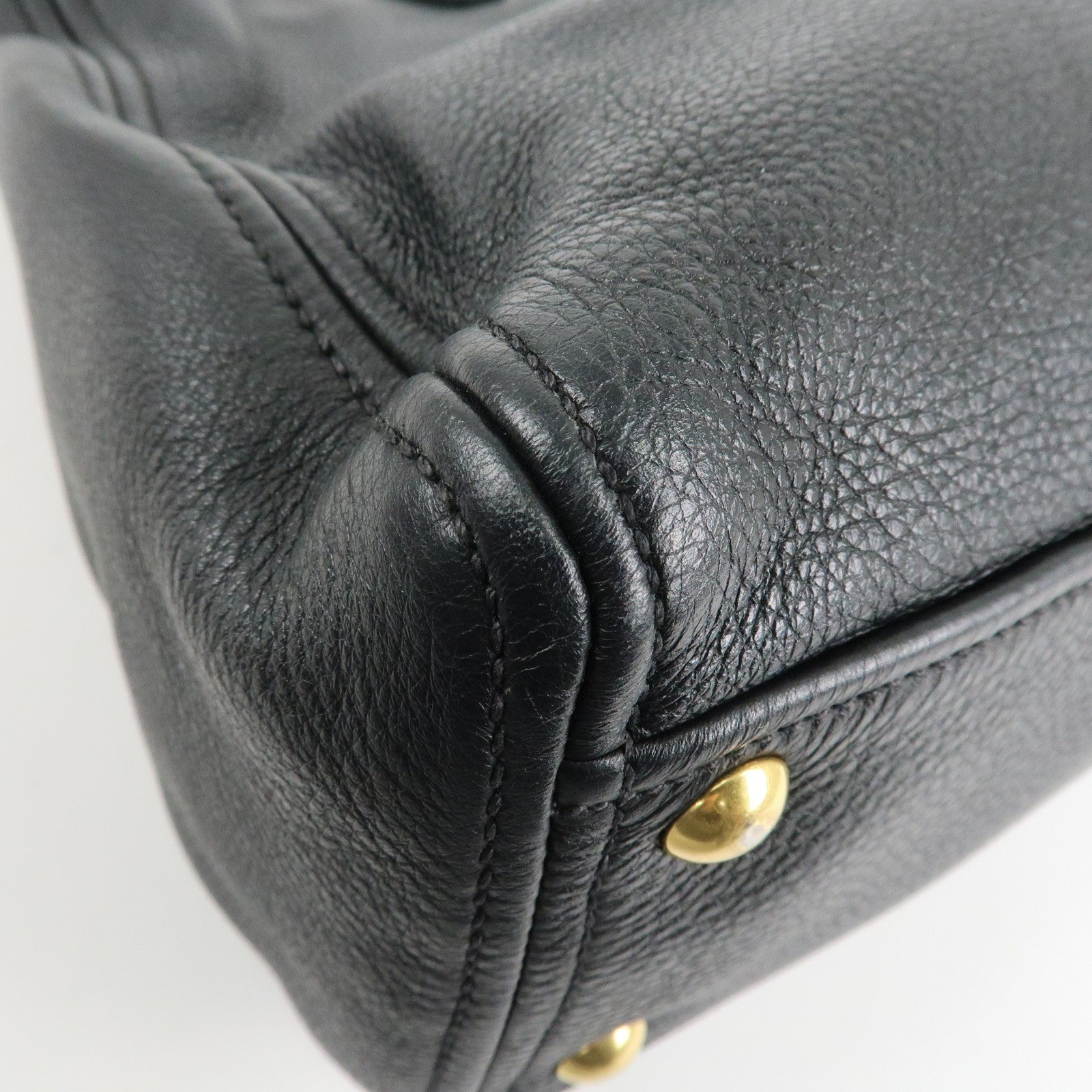 Miu Miu Logo 2Way Bag - Black, Leather 