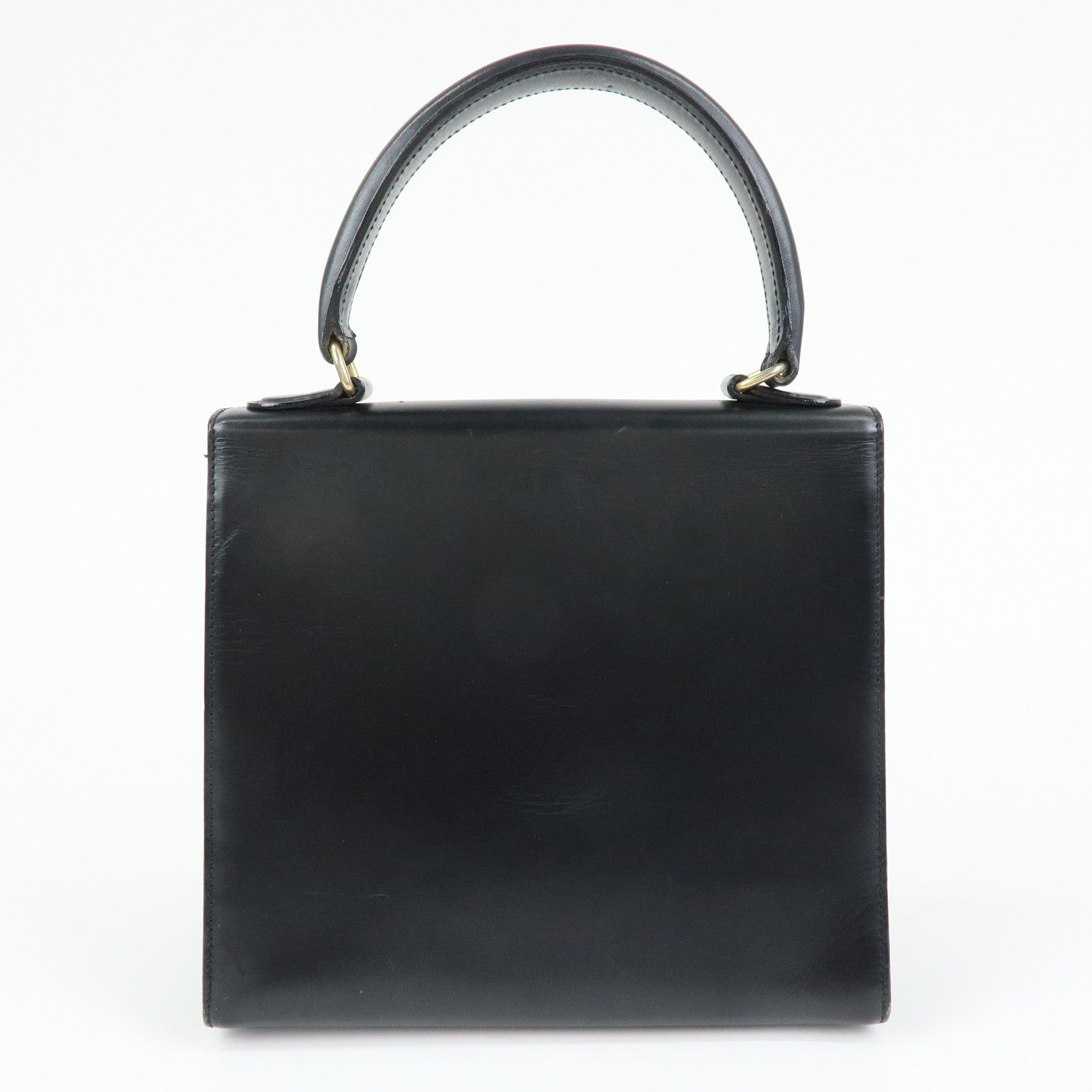 Celine Top Handle 2Way Hand Bag - Black, Leather