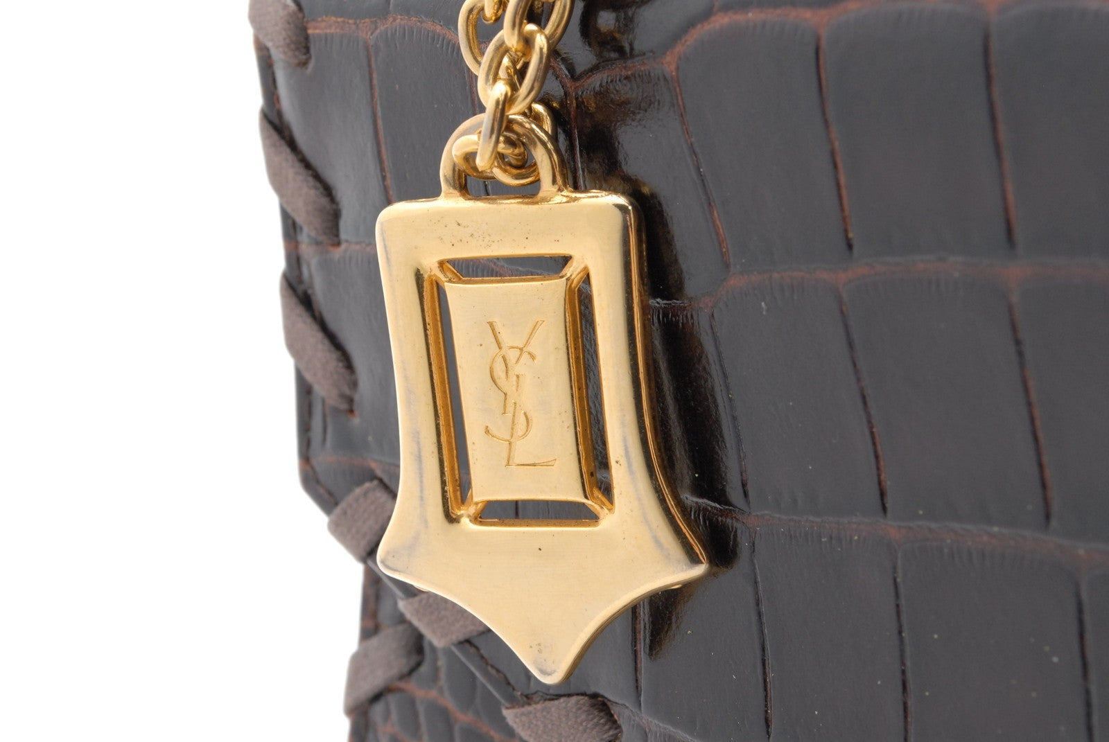 Saint Laurent Yves Hand Tote Bag - Brown, Leather 