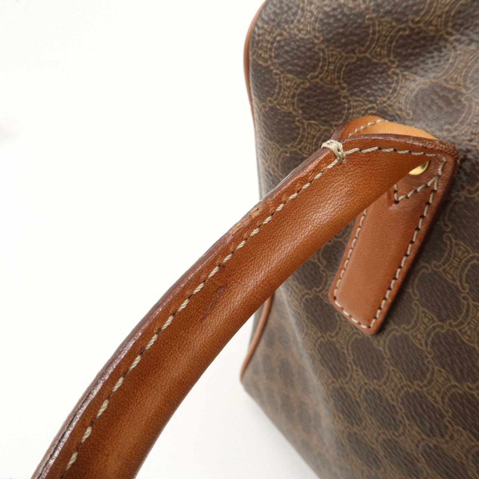 Celine Macadam Hand Bag - Brown, PVC Leather