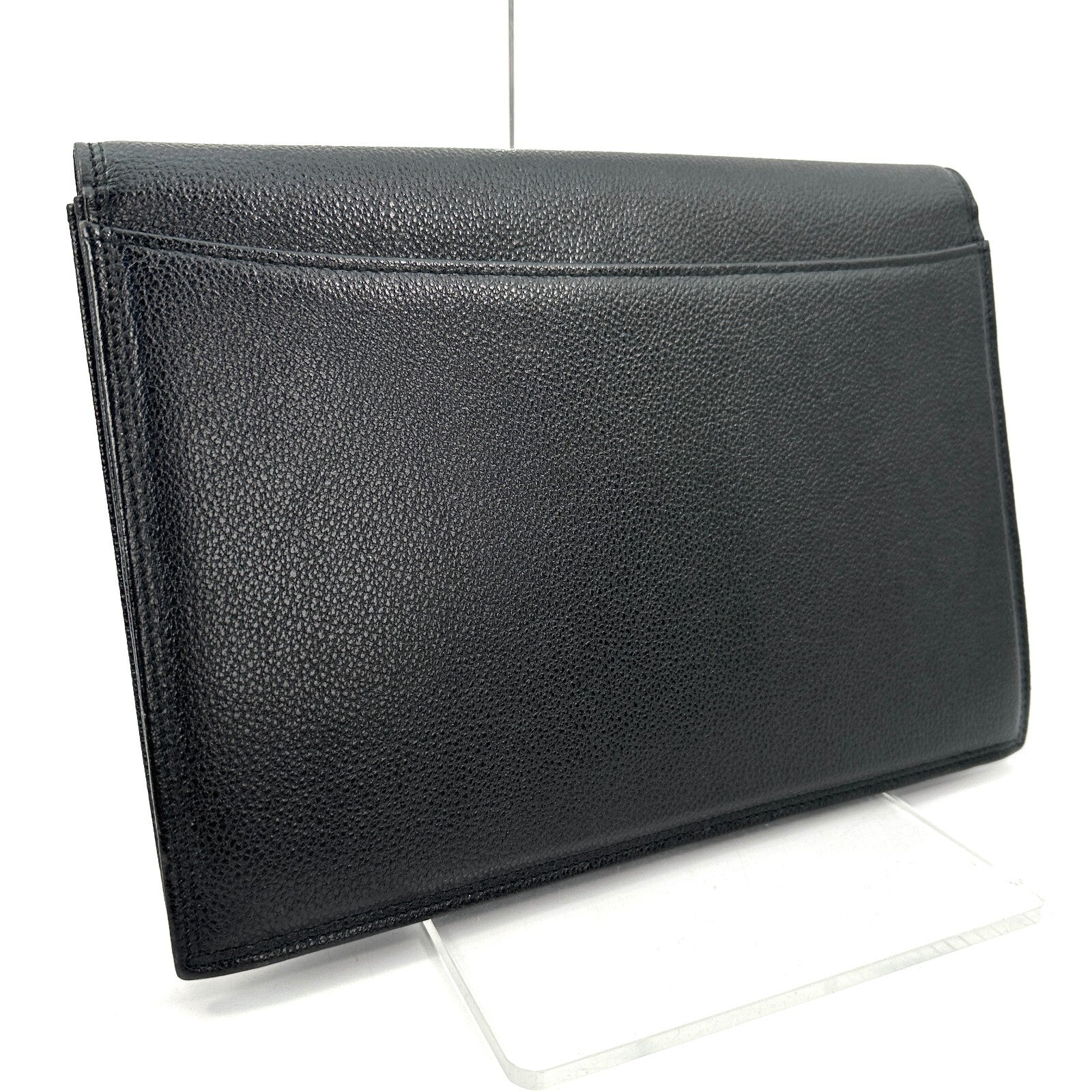 Saint Laurent YSL Clutch Black, Leather