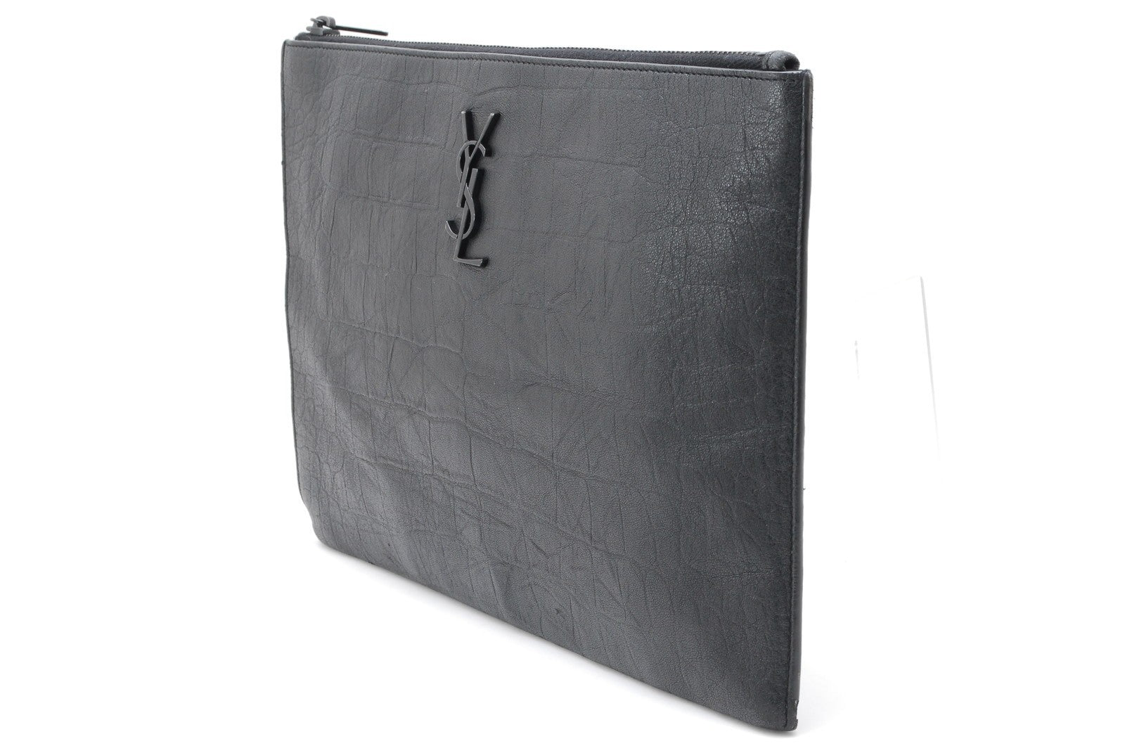 Saint Laurent Clutch Pouch Bag - Black, Leather