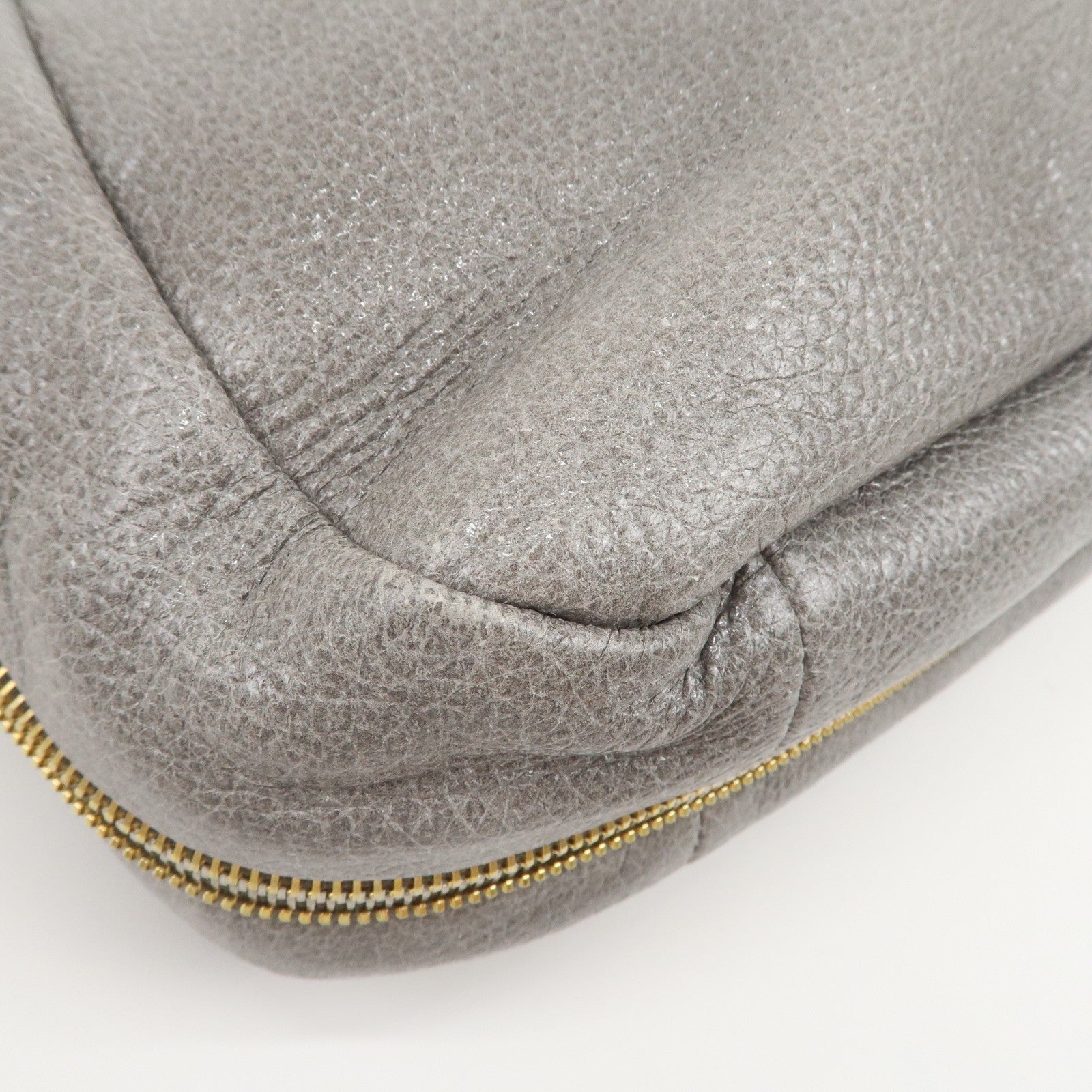 Prada Hand Bag - Gray, Leather