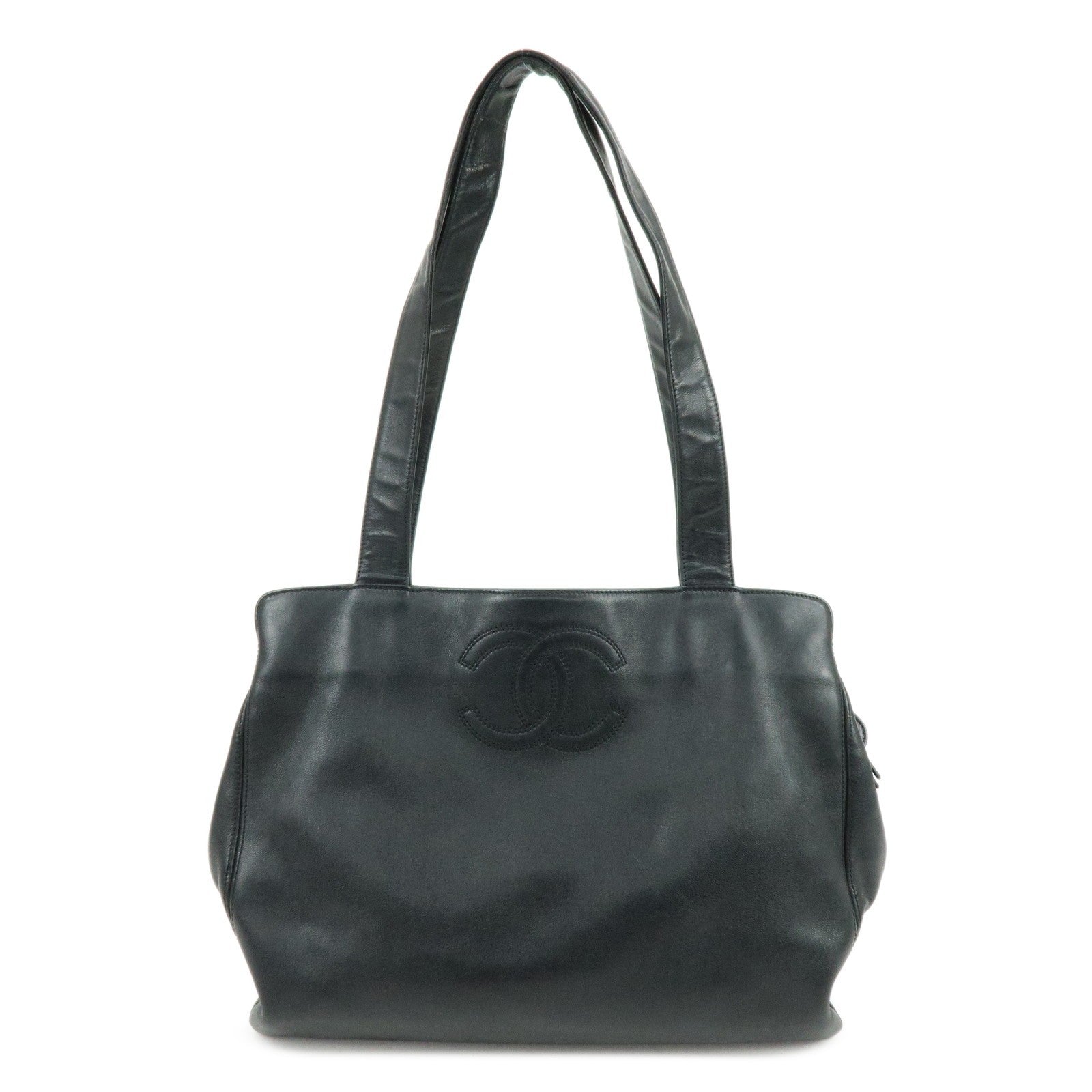 Chanel Calf Leather Tote Bag - Black, Leather