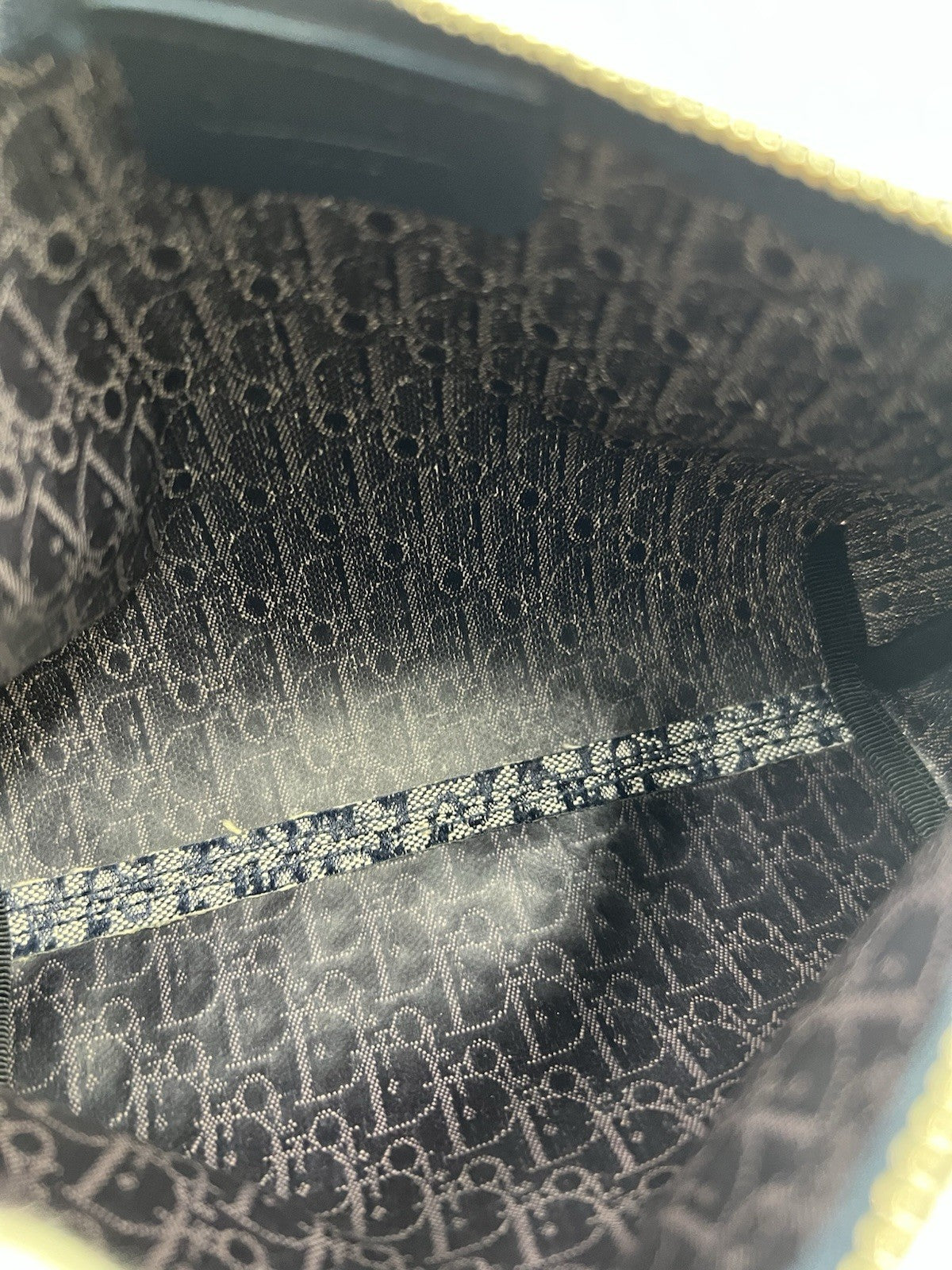 Christian Dior Trotter Mini Pouch Clutch Bag - Navy, Canvas