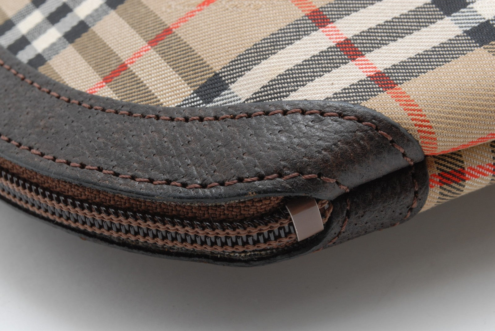 Burberry Nova Check Clutch Porch Bag - Beige, Canvas
