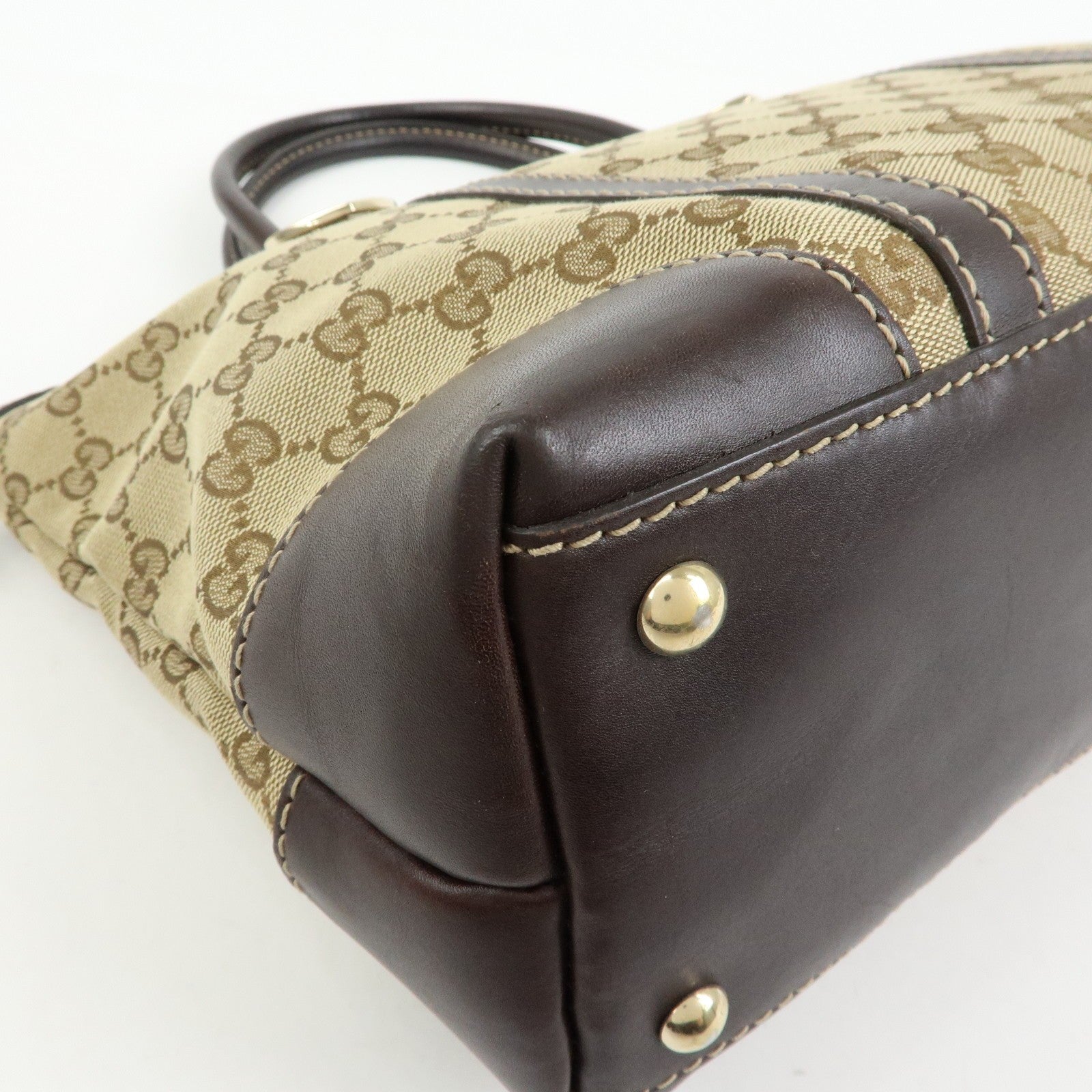 GUCCI Interlocking G Lovely Heart Canvas Tote Bag Beige