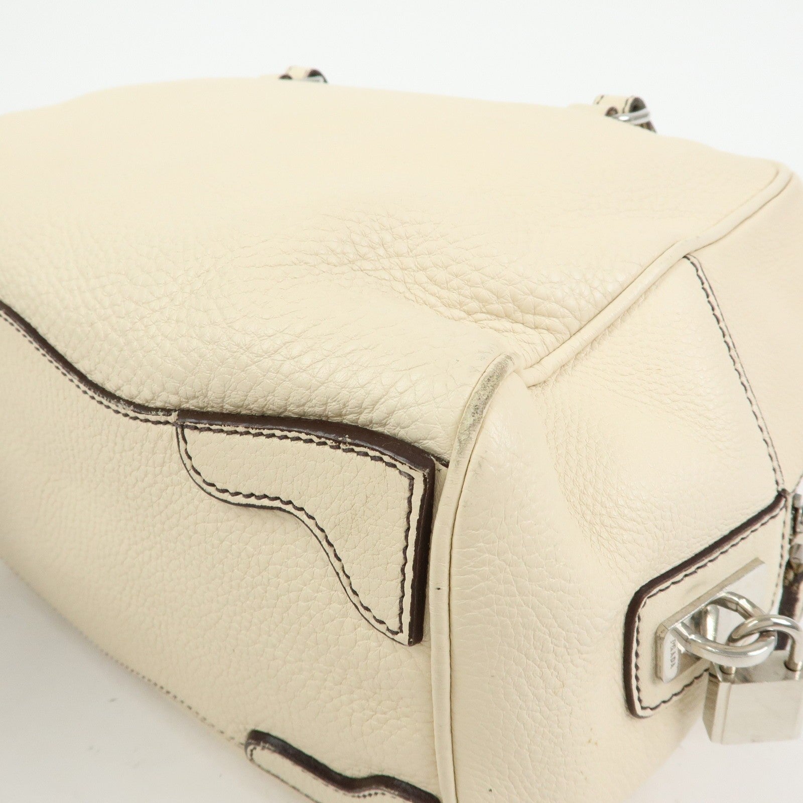 Prada Boston Bag - Ivory, Vitello Daino Leather