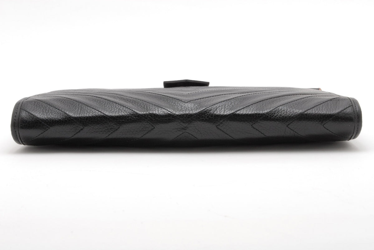 Saint Laurent Yves Saint Laurent Clutch Bag - Black, Leather