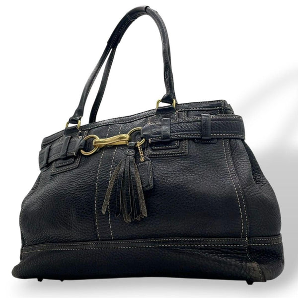 Coach T8 Handbag - Black, Leather