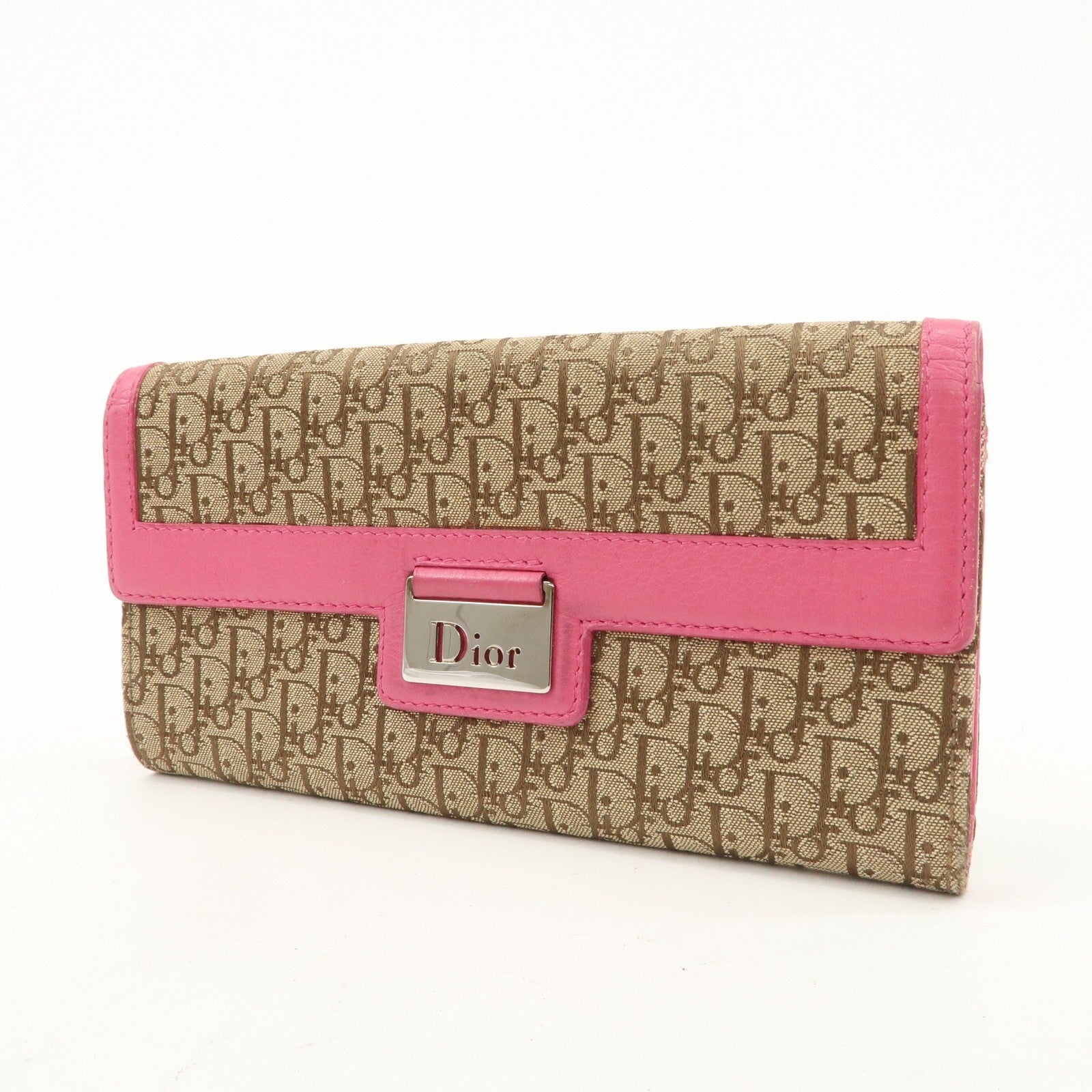 Christian Dior Trotter Wallet - Pink, Canvas Leather