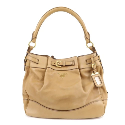 Prada Leather One Shoulder Bag - Brown, Leather