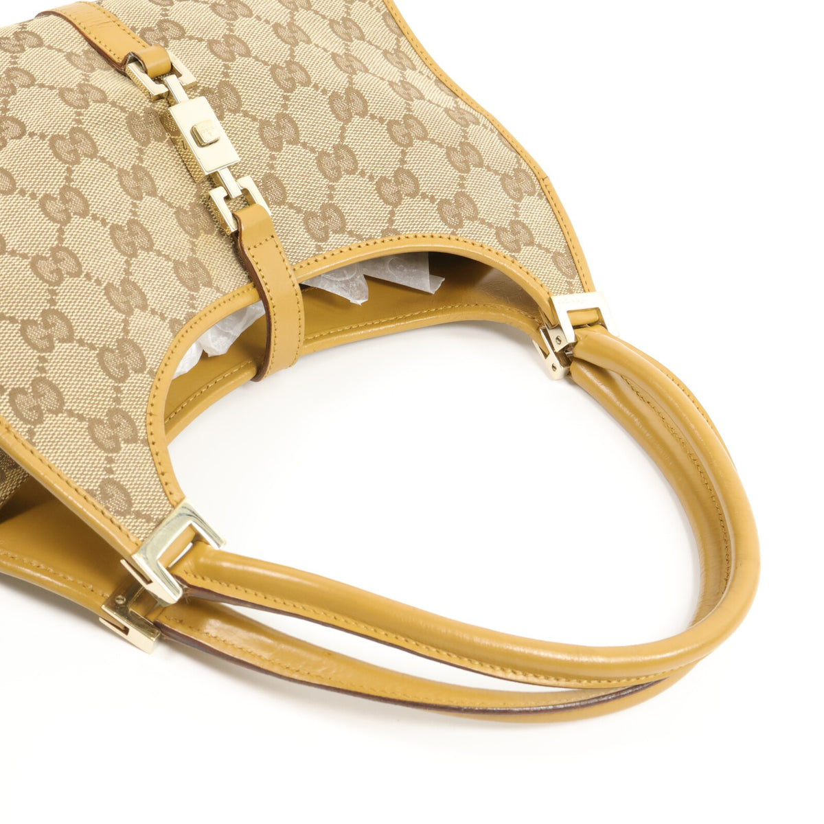 Gucci GG GHW Jackie Shoulder Bag - Beige, GG Canvas