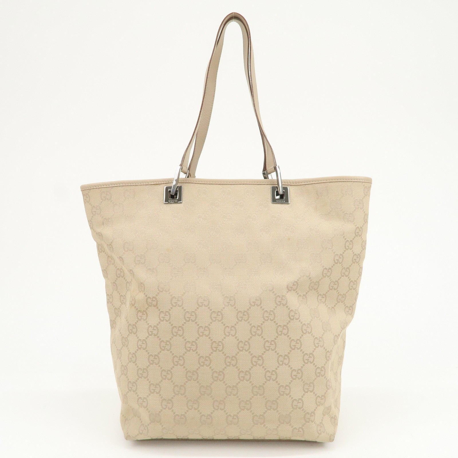 Gucci Tote Bag - Beige, GG Canvas, Leather