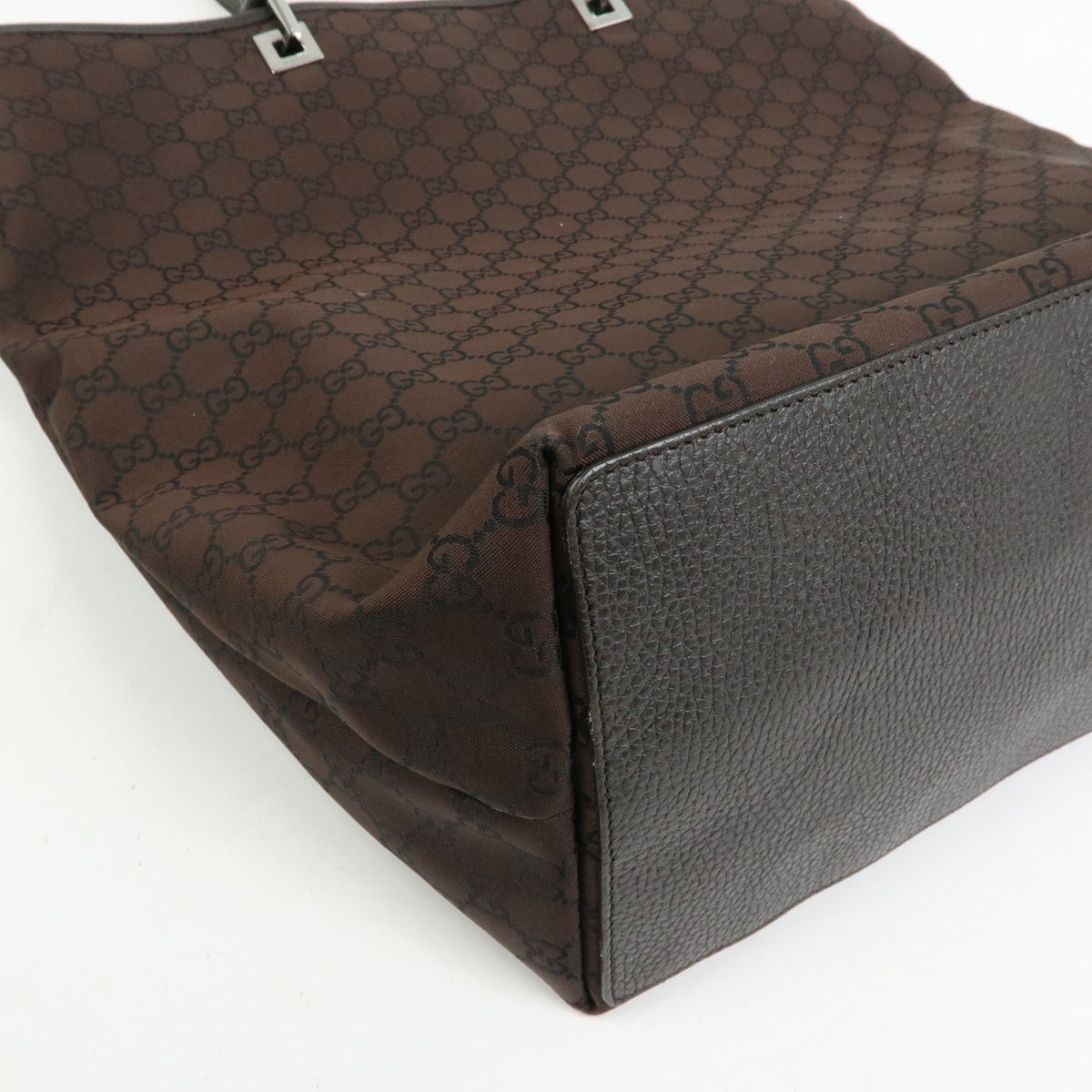 Gucci GG Nylon Leather Tote Bag - Brown, Nylon Leather
