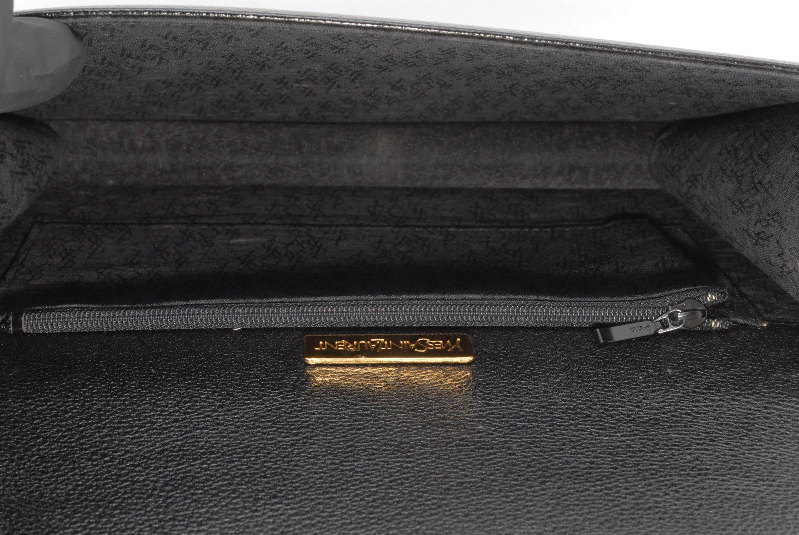 Saint Laurent YSL Clutch Bag - Black, Leather