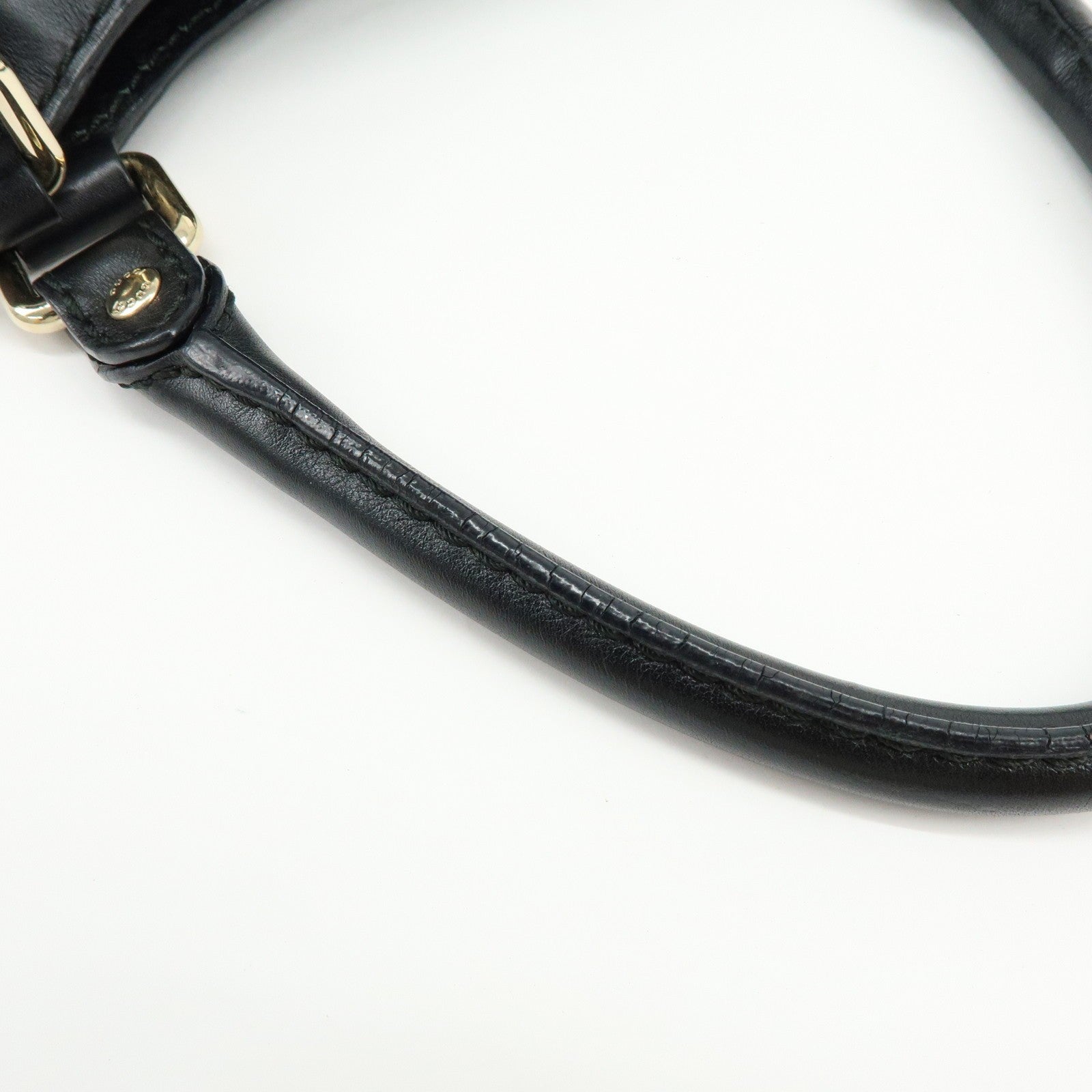 GUCCI Sukey GG Canvas Leather Tote Bag Hand Bag Black