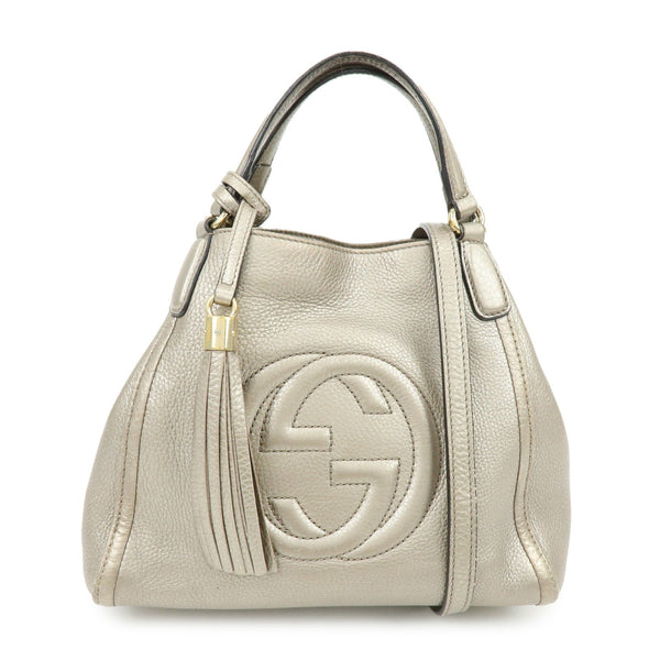 Gucci Soho Interlocking G 2Way Bag - Champaign Gold, Leather
