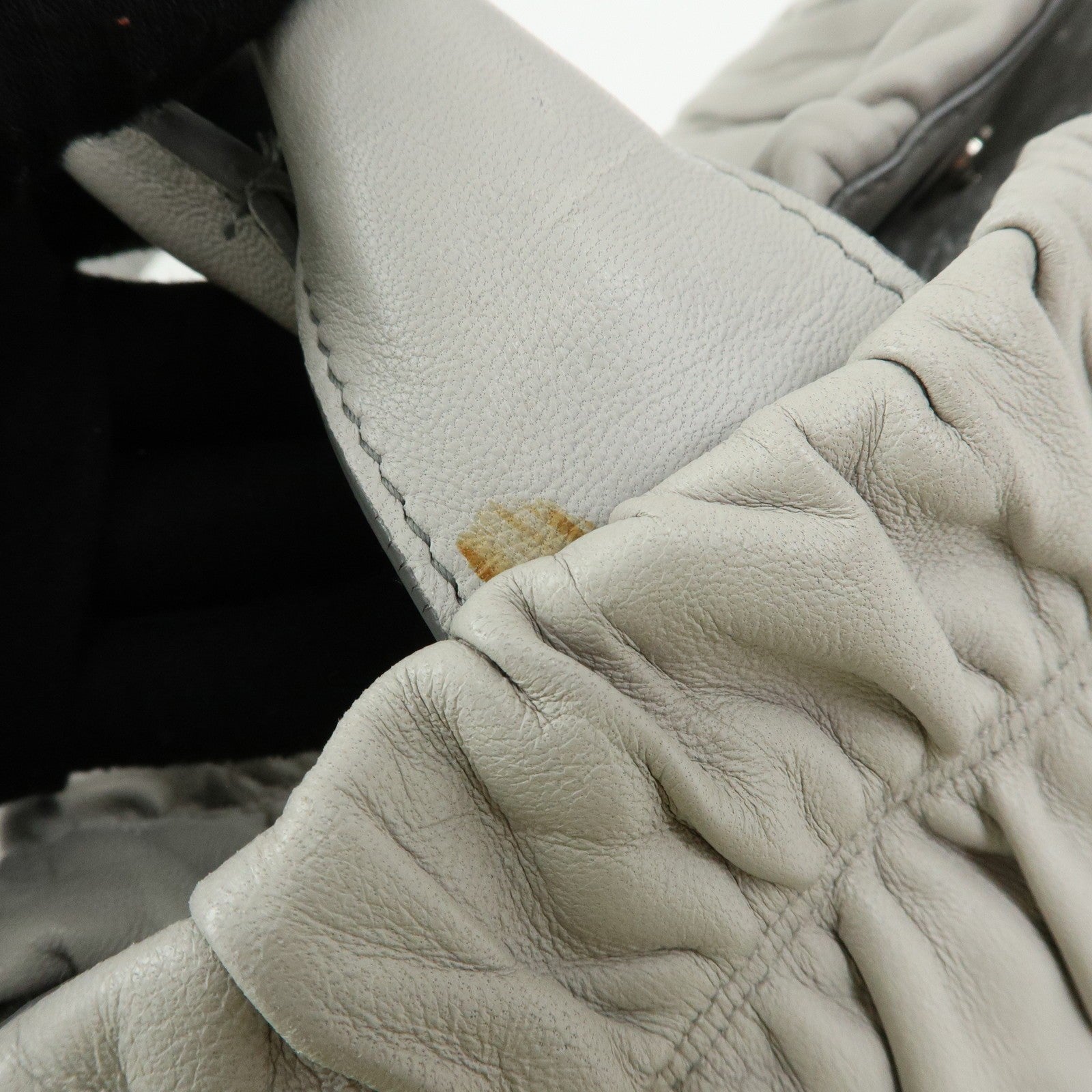 Prada Tote Hand Bag - Gray, Nappa Gaufre Leather