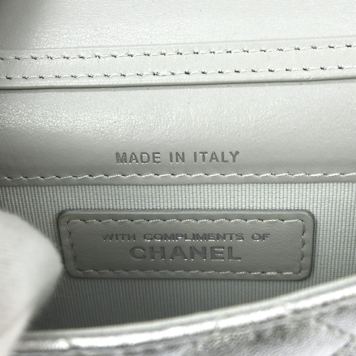 Chanel Classic Flap Shoulder Bag - Silver, Lambskin