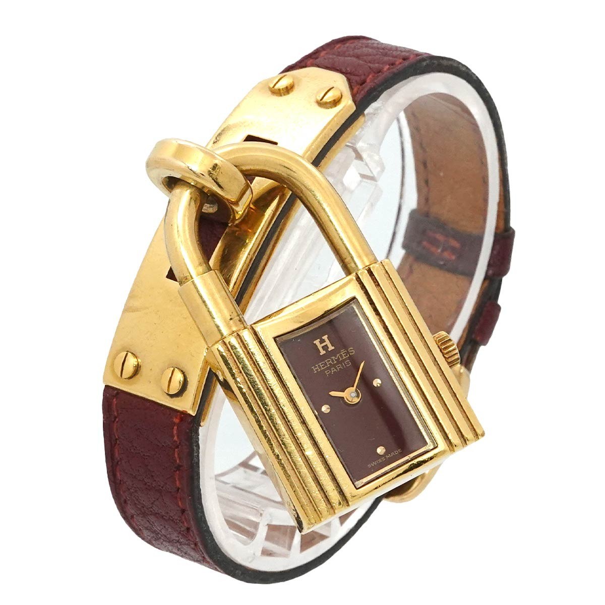 Hermès Kelly Wristwatch - Bordeaux, Stainless Steel/Leather