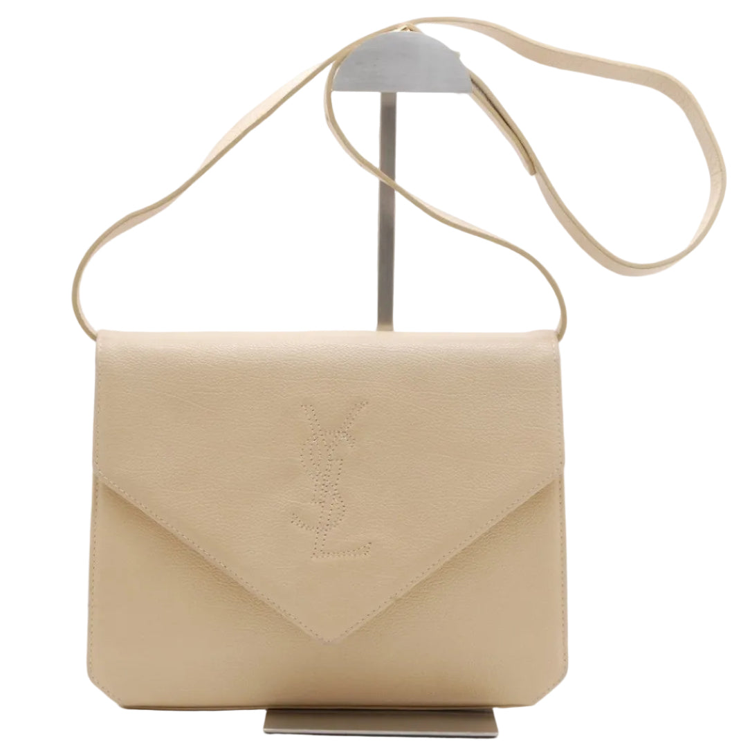 Yves Saint Laurent YSL Hand Shoulder Bag - Ivory, Leather
