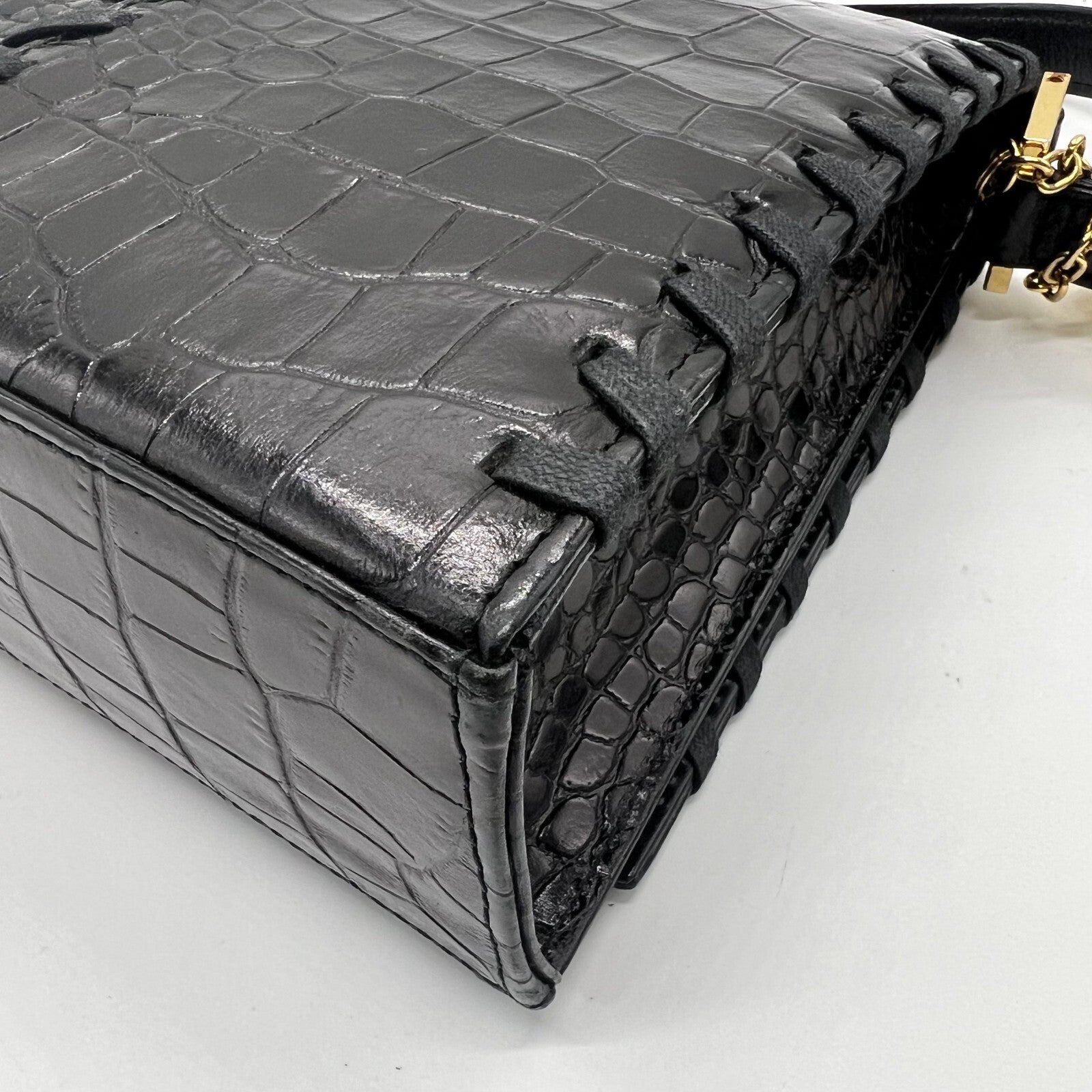 Saint Laurent Yves Shoulder Bag - Black, Leather 