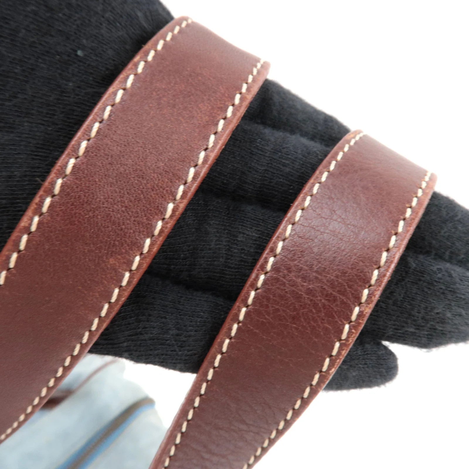 Celine C Macadam Shoulder Bag - Blue Brown, Suede Leather 