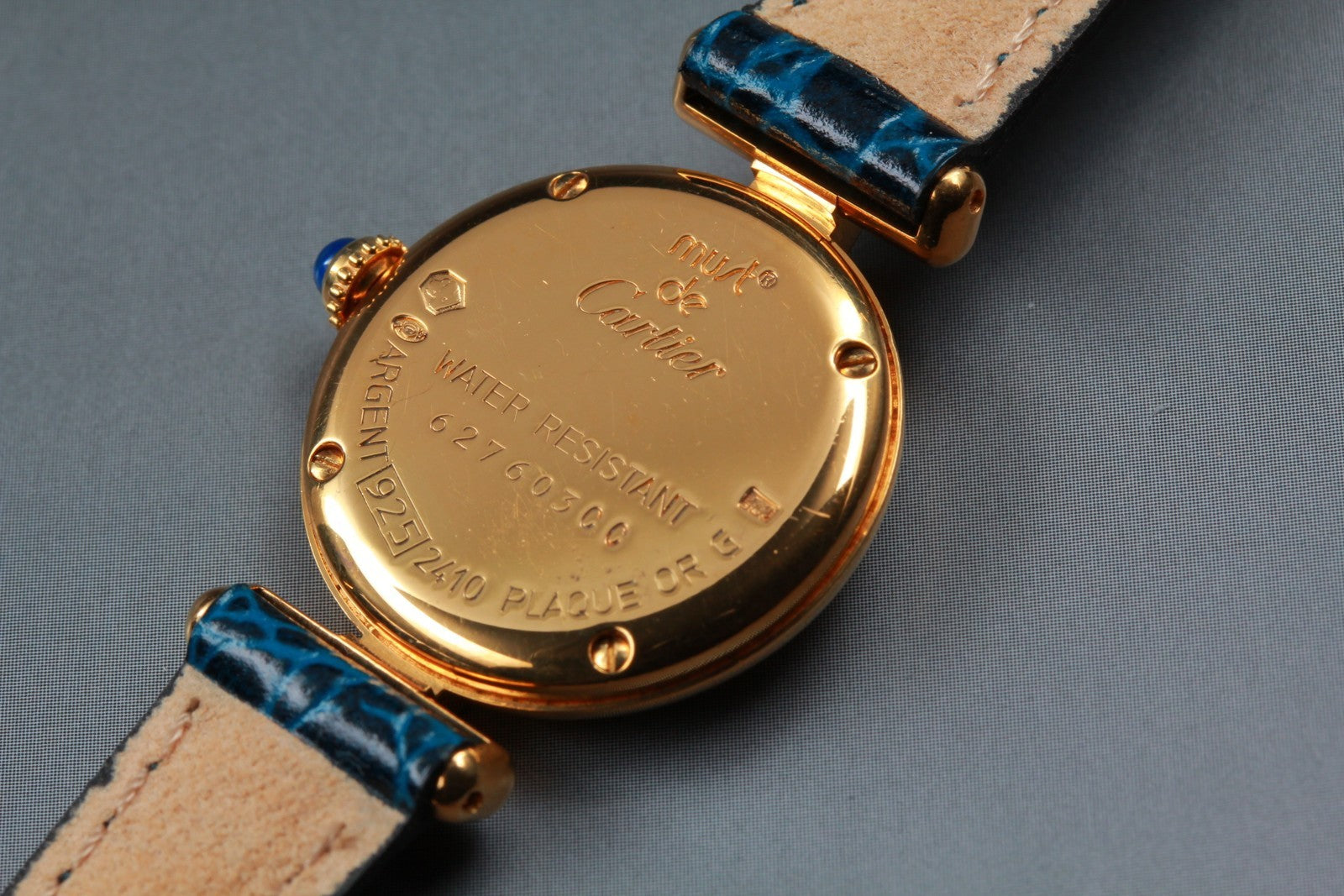 Cartier Must Colisee Vermeil 2410 Watch - Gold Blue, Stainless Steel