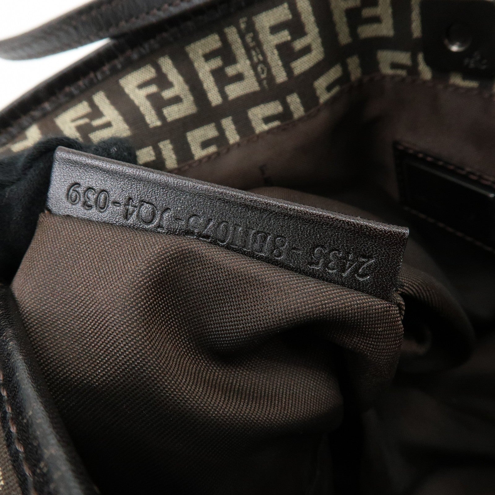 Fendi Tote Bag - Brown, Canvas and Leather