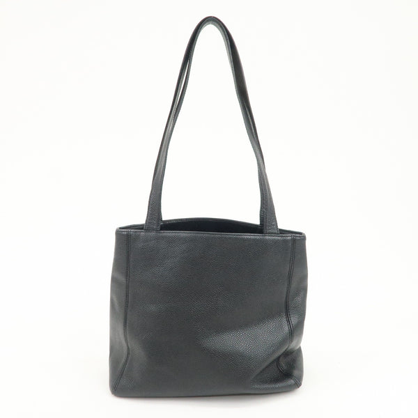 Chanel Coco Mark Caviarskin Shoulder Bag - Black, Leather