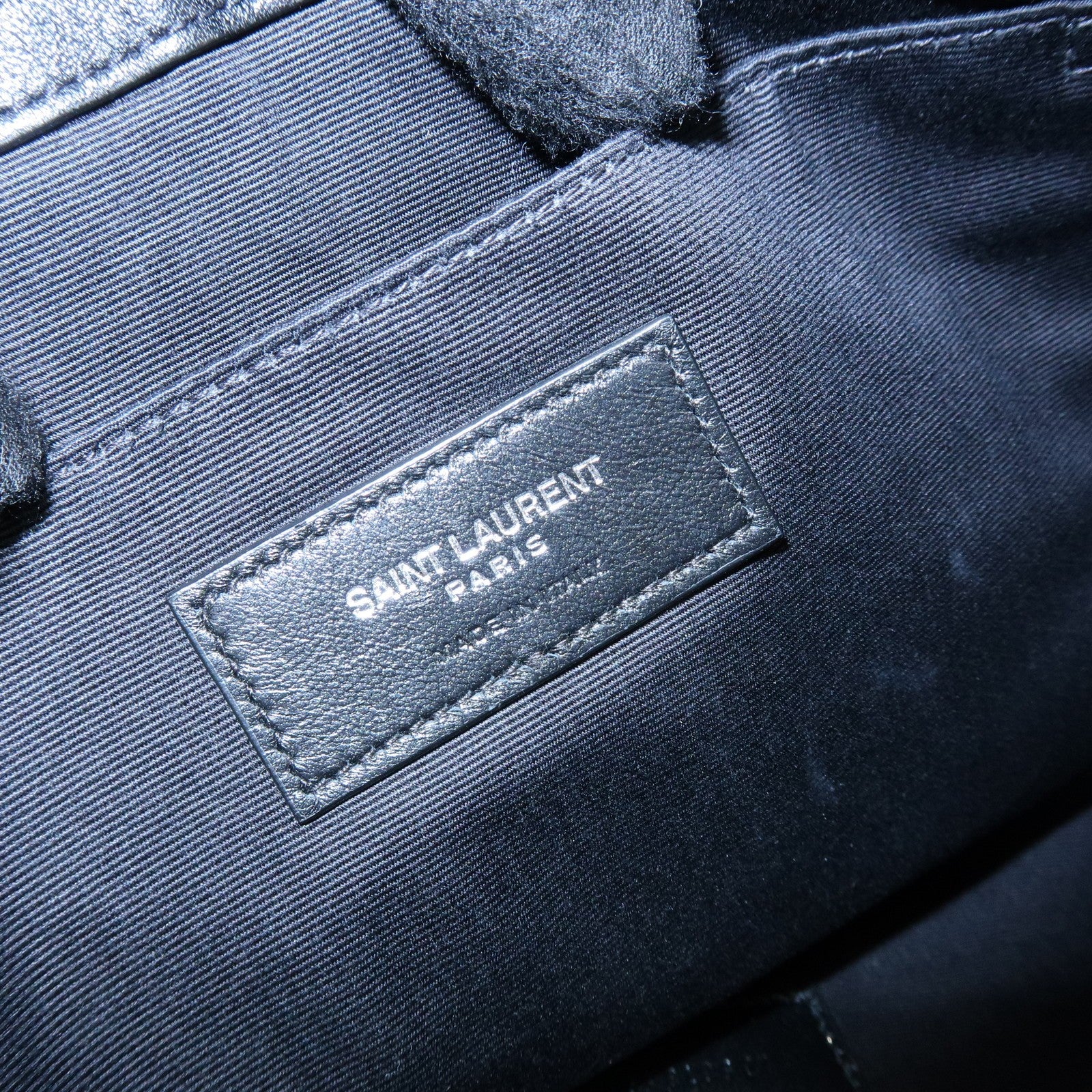 Saint Laurent Paris Clutch Bag - Black, Canvas, Leather