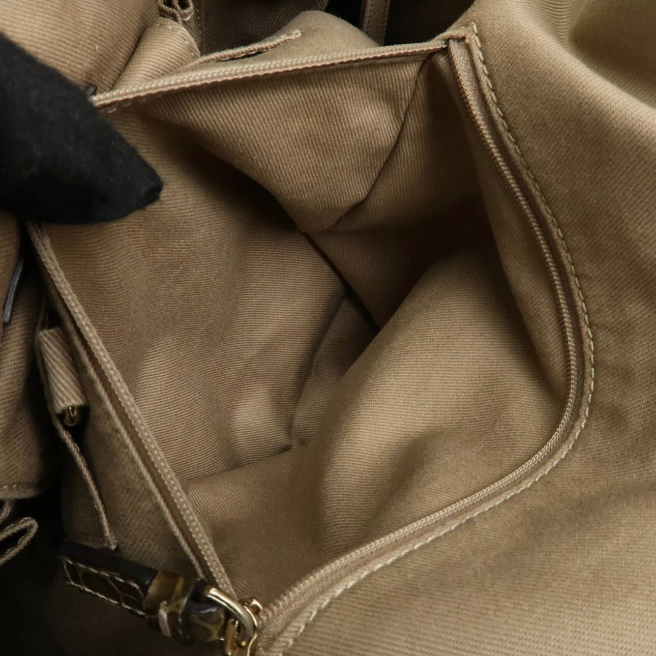 CELINE Macadam Bitter Sweet Canvas Leather Tote Bag - Beige Khaki, Canvas, Leather