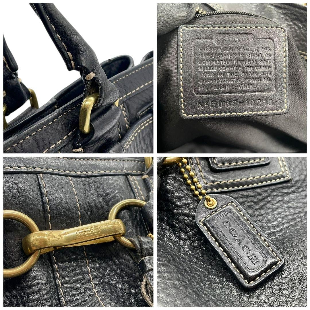 Coach T8 Handbag - Black, Leather