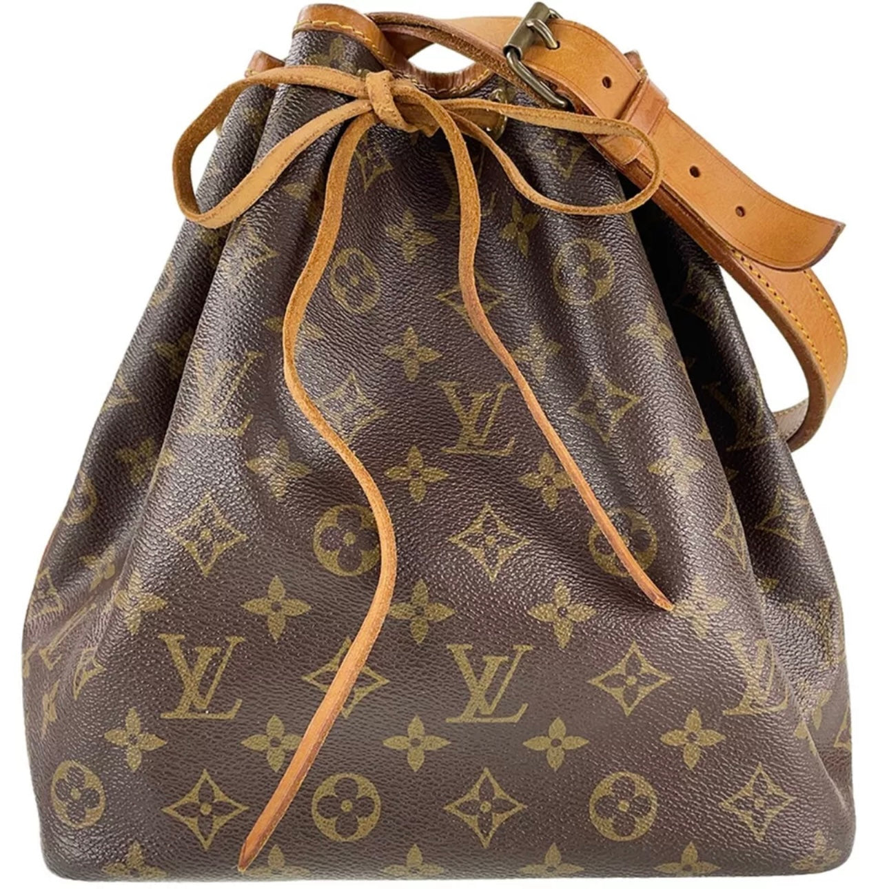 Monogram Petit Noe Leather Fabric Shoulder bag
