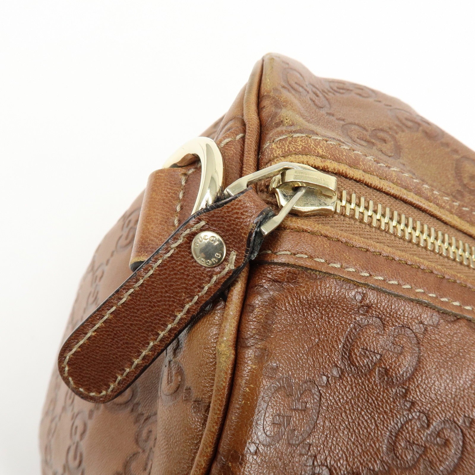 Gucci Boston Handbag - Brown, Guccissima Leather
