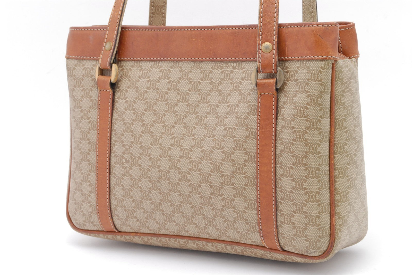 Celine Macadam Tote Bag - Beige, PVC Coated Canvas