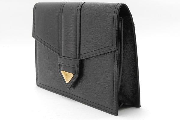 Saint Laurent YSL Clutch - Black, Leather 